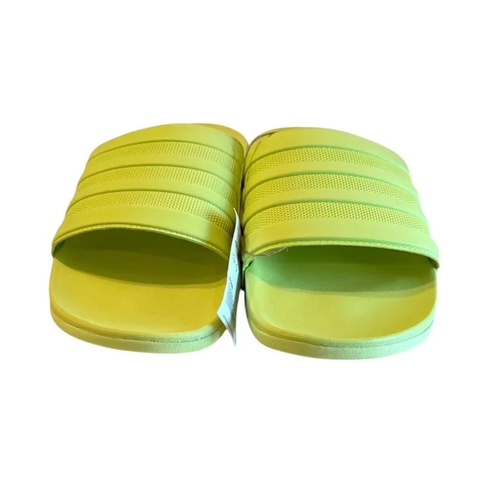 Adidas Men's Adilette Comfort Slides Neon Green Size  Slip On Comfort Sz 17 NIB